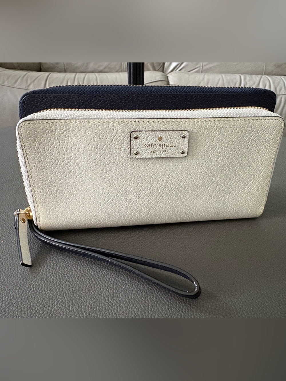 Kate Spade Anita Grove Street Two Tone Wristlet Clutch Wallet